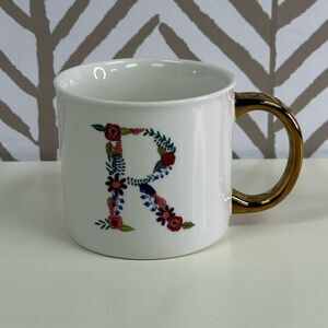 Opalhouse Floral Letter R Coffee Mug